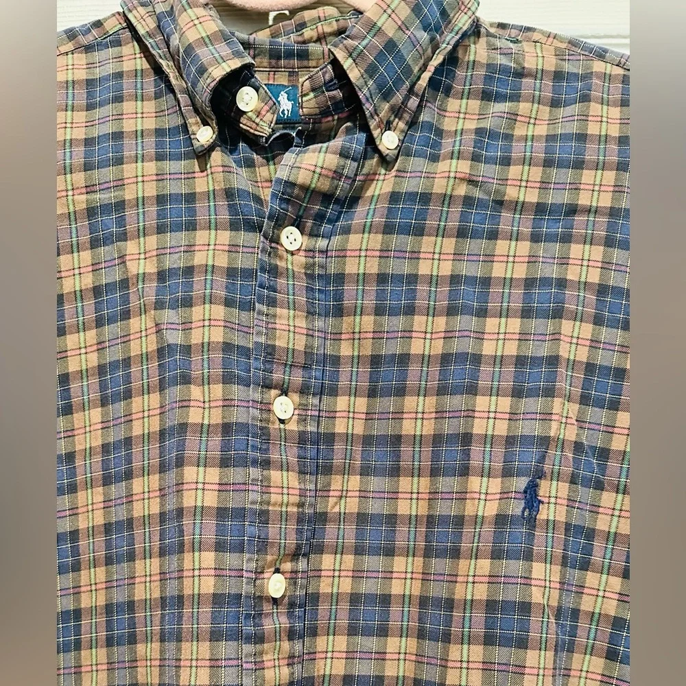 POLO RALPH LAUREN plaid Men’s Button down - Picture 3 of 6